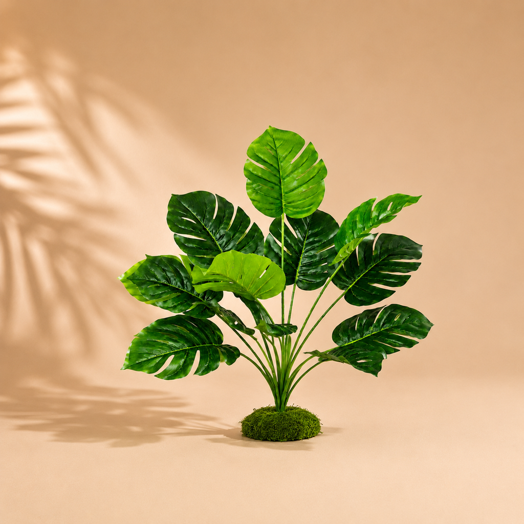Monstera artificiel  — 40 cm, 12 Feuilles