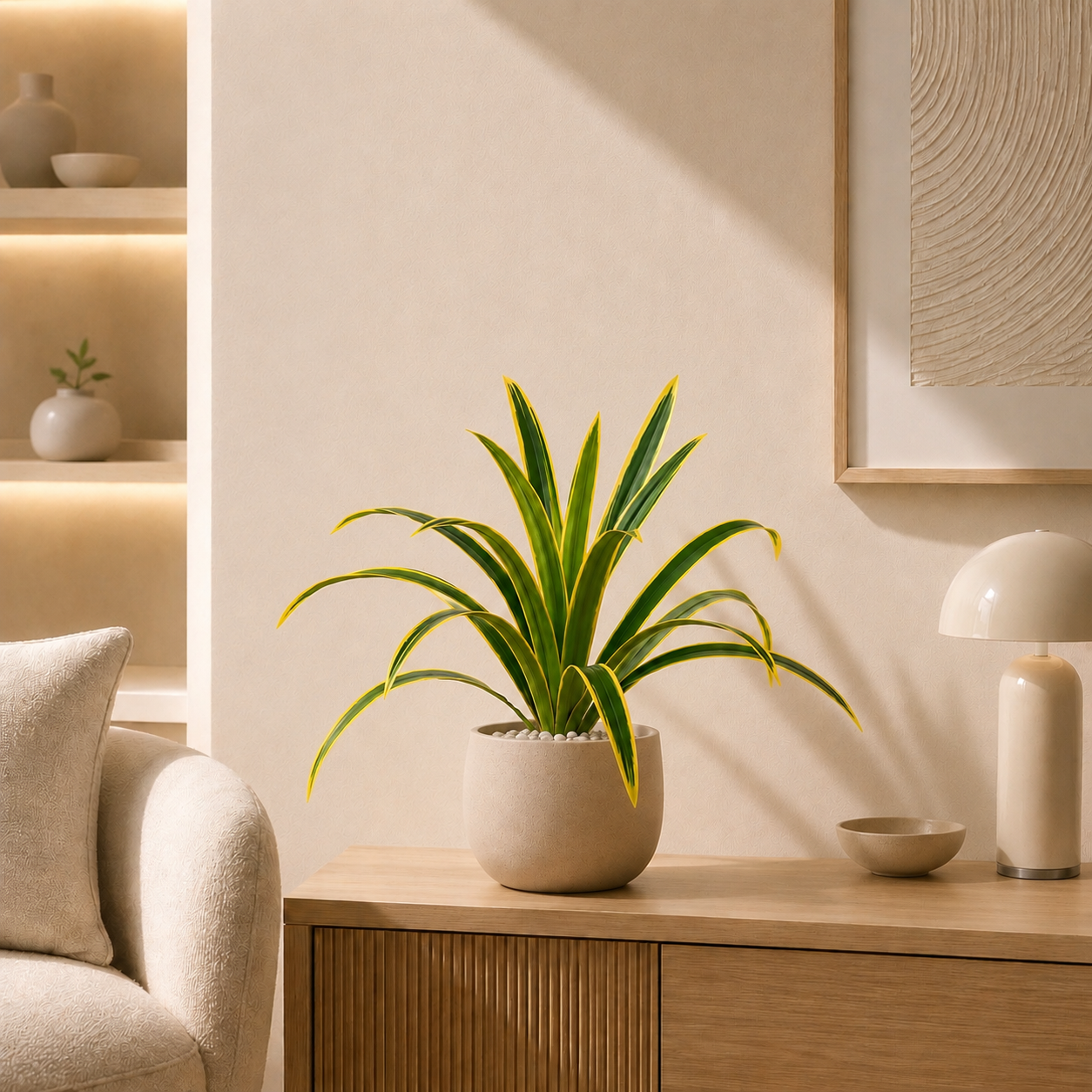 Dracaena artificiel — 60 cm, 18 Feuilles