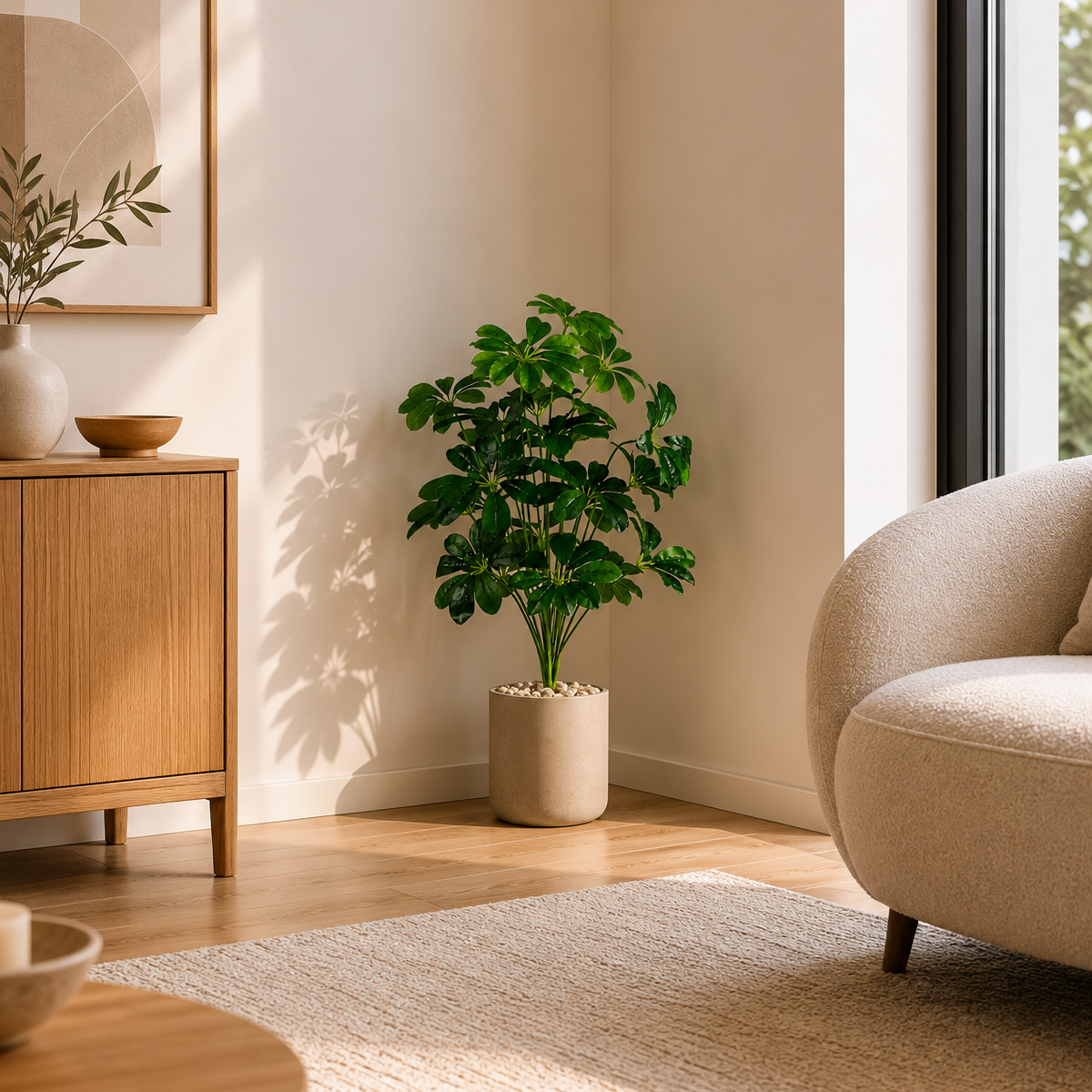 Schefflera artificiel — 75 cm, 24 Feuilles