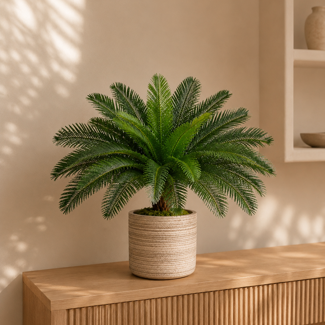 Palmier cycas artificiel — 45 cm, 21 feuilles