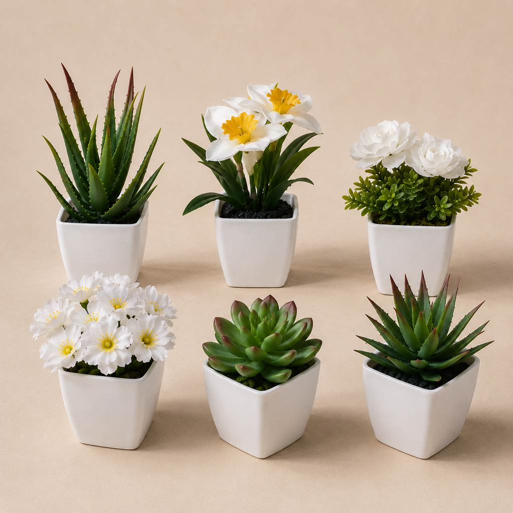 Petites plantes en pot — 6 plantes