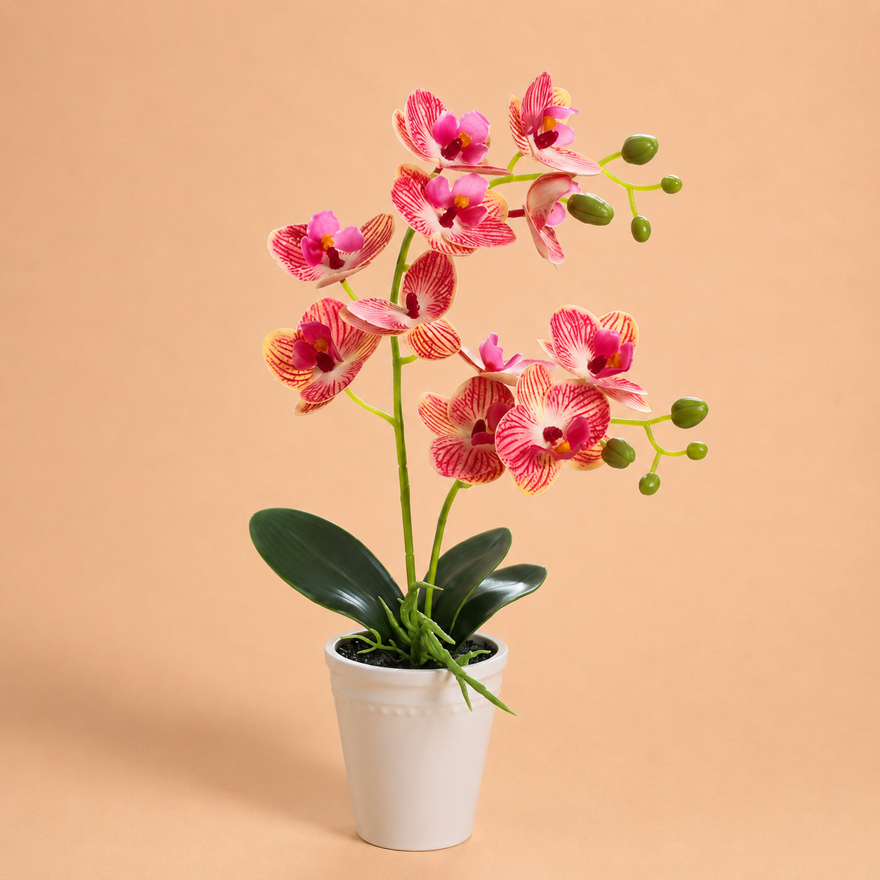 Orchidée rouge artificielle — 40 cm