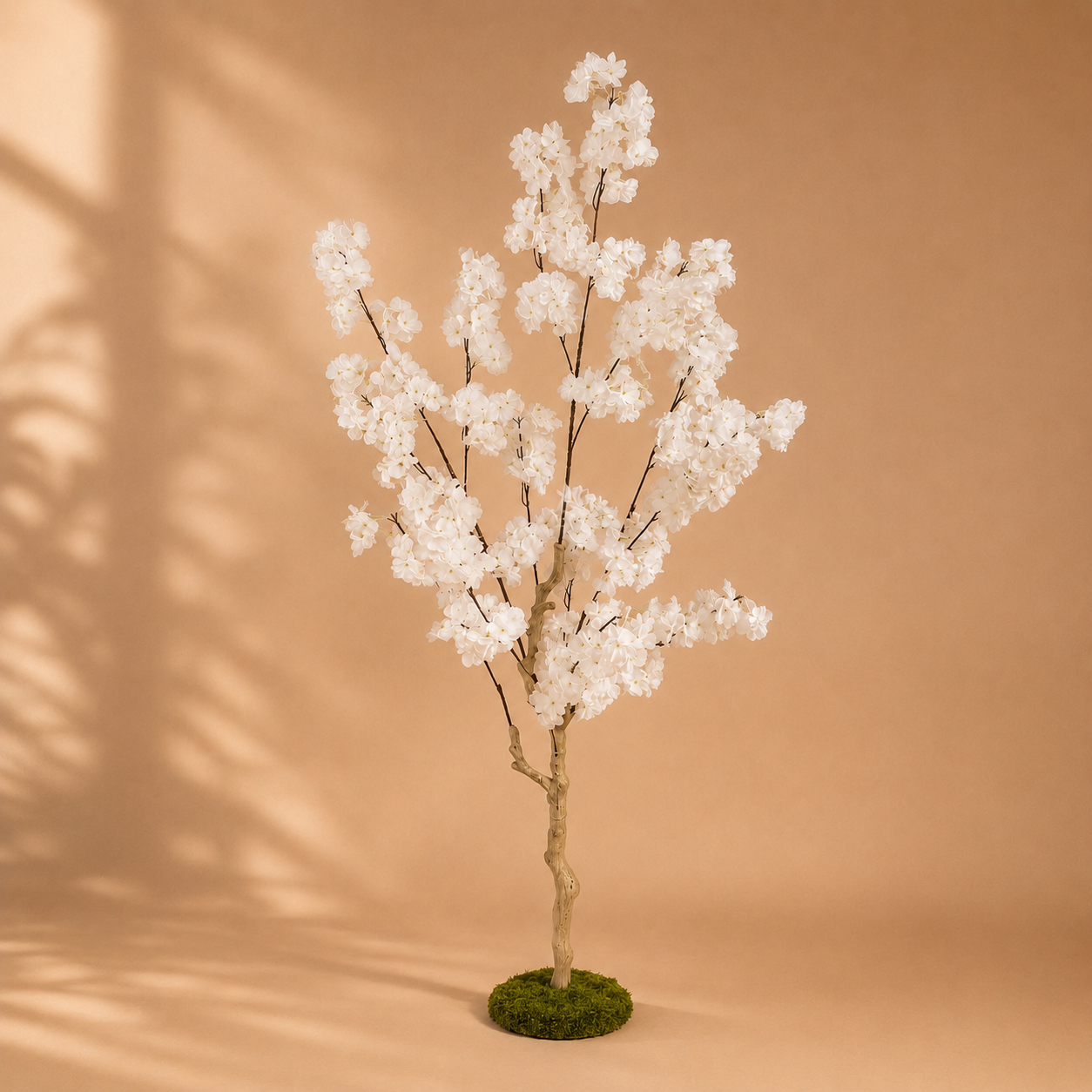 Cerisier blanc artificiel en fleurs — 150 cm